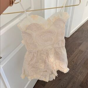 Elegant Cream Lace Sleepwear